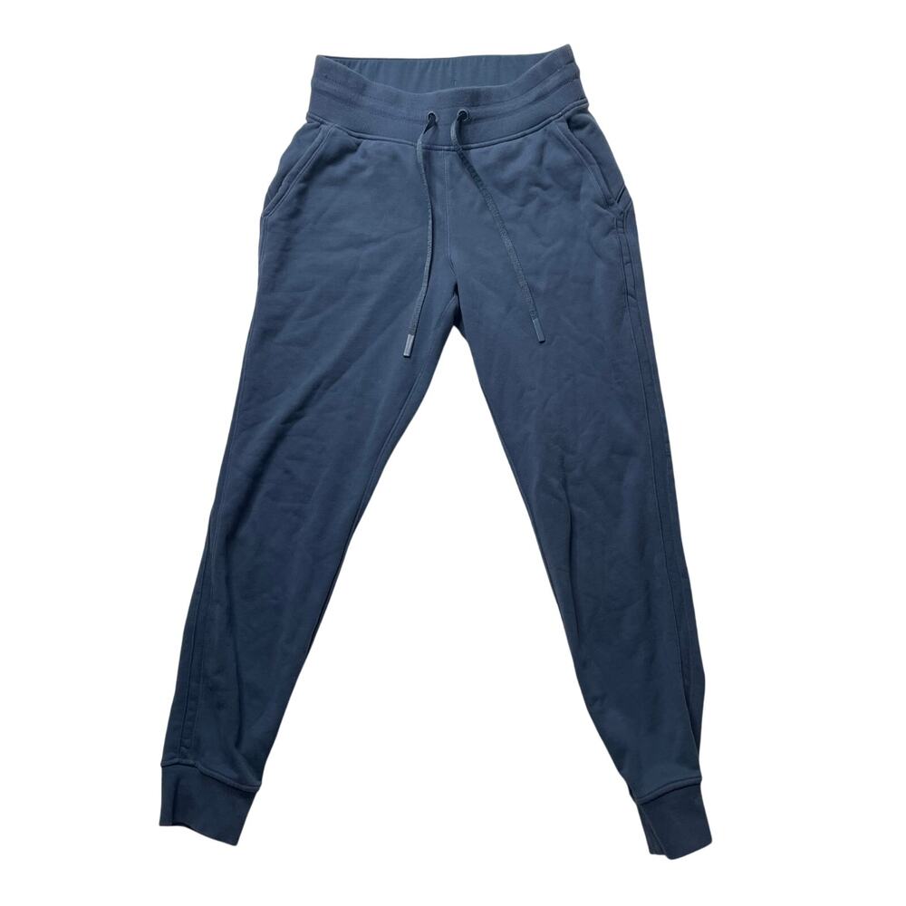 Lululemon Warm Down Jogger Pants Blue Size 4 Athleisure Stretchy Comfy Cotton